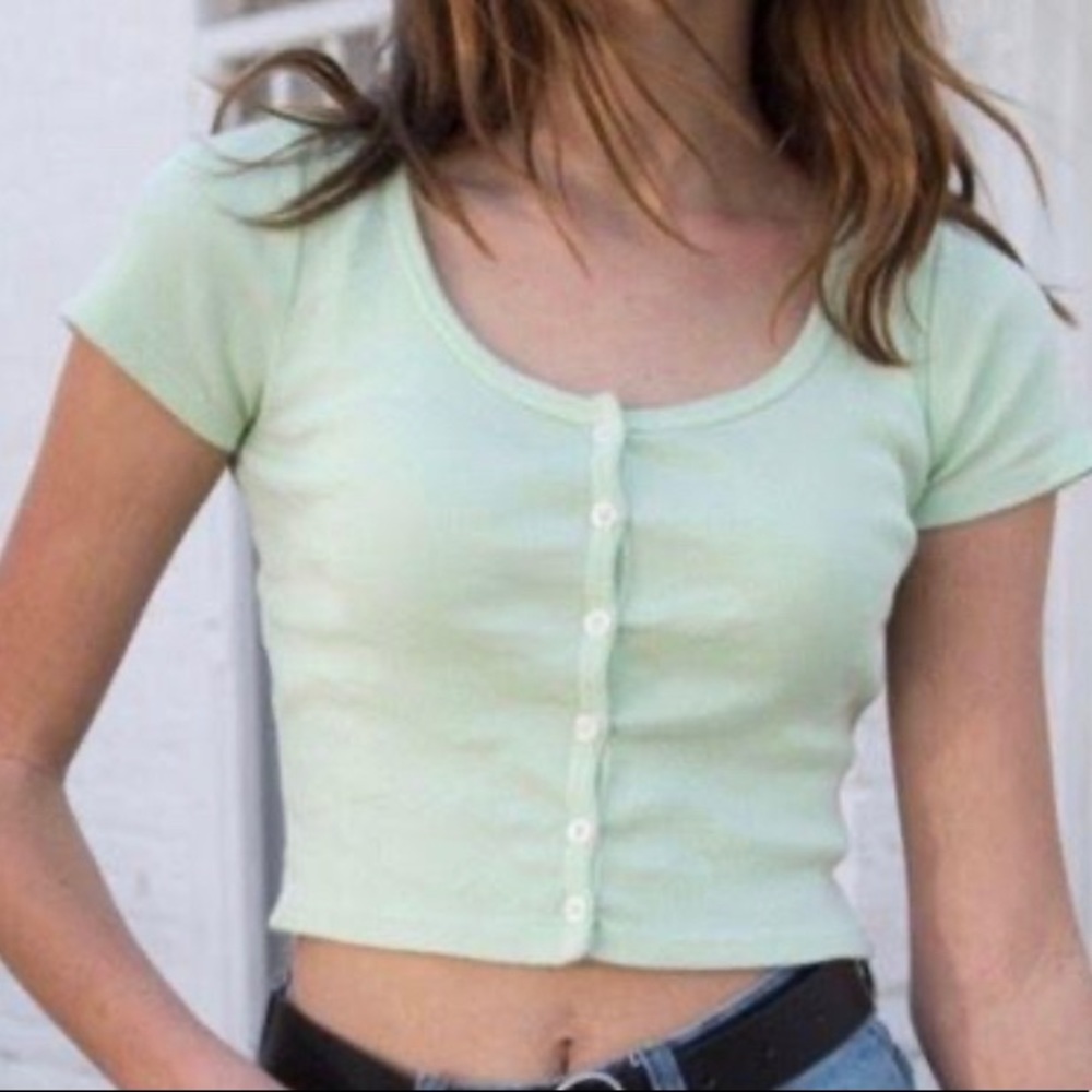 Brandy Melville green zelly top